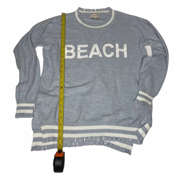 Caryn Vallone Blue/White “Beach” Fringe Sweater XS - Picture 16 of 16